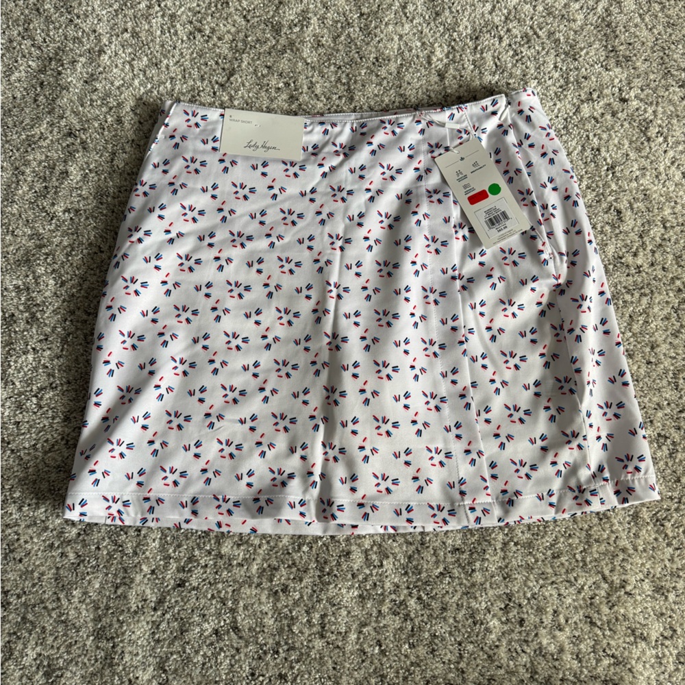 NWT red white and blue wrap skort- Lady Hagen brand size 6
